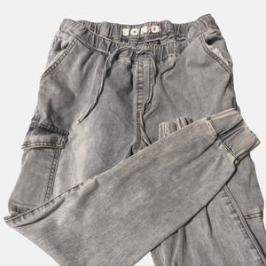 S.ON.G. jogger jeans with draw string